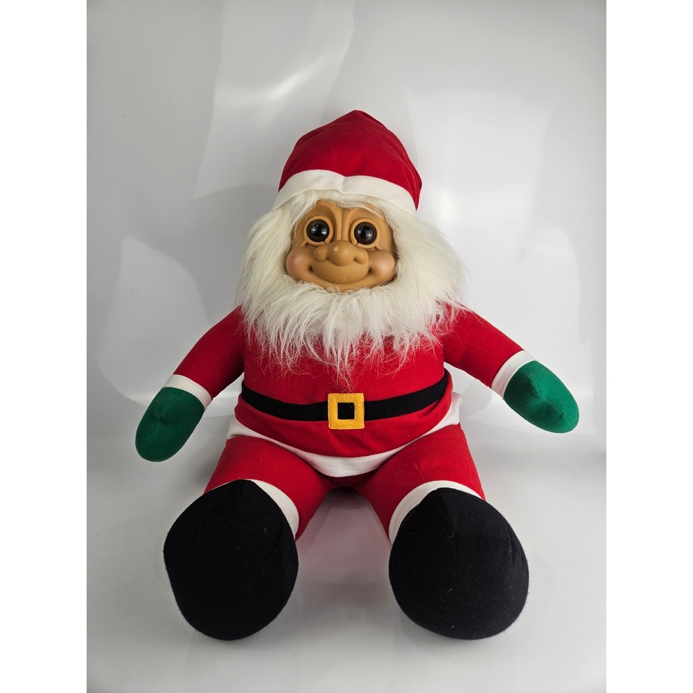 Vintage Russ Berrie Troll Kidz Jumbo Mr. Santa Christmas‎ Holiday Decor Rare!
